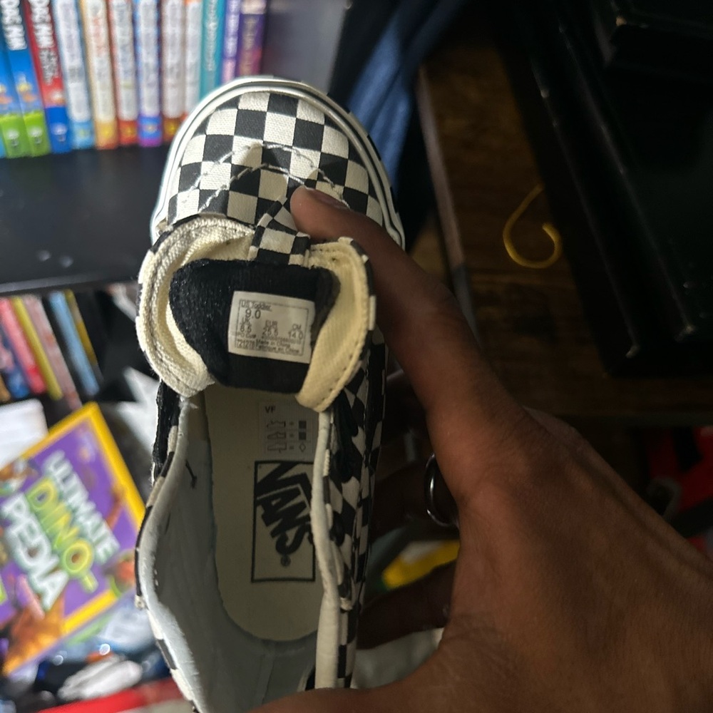Vans Black and White Checkerboard Sneakers